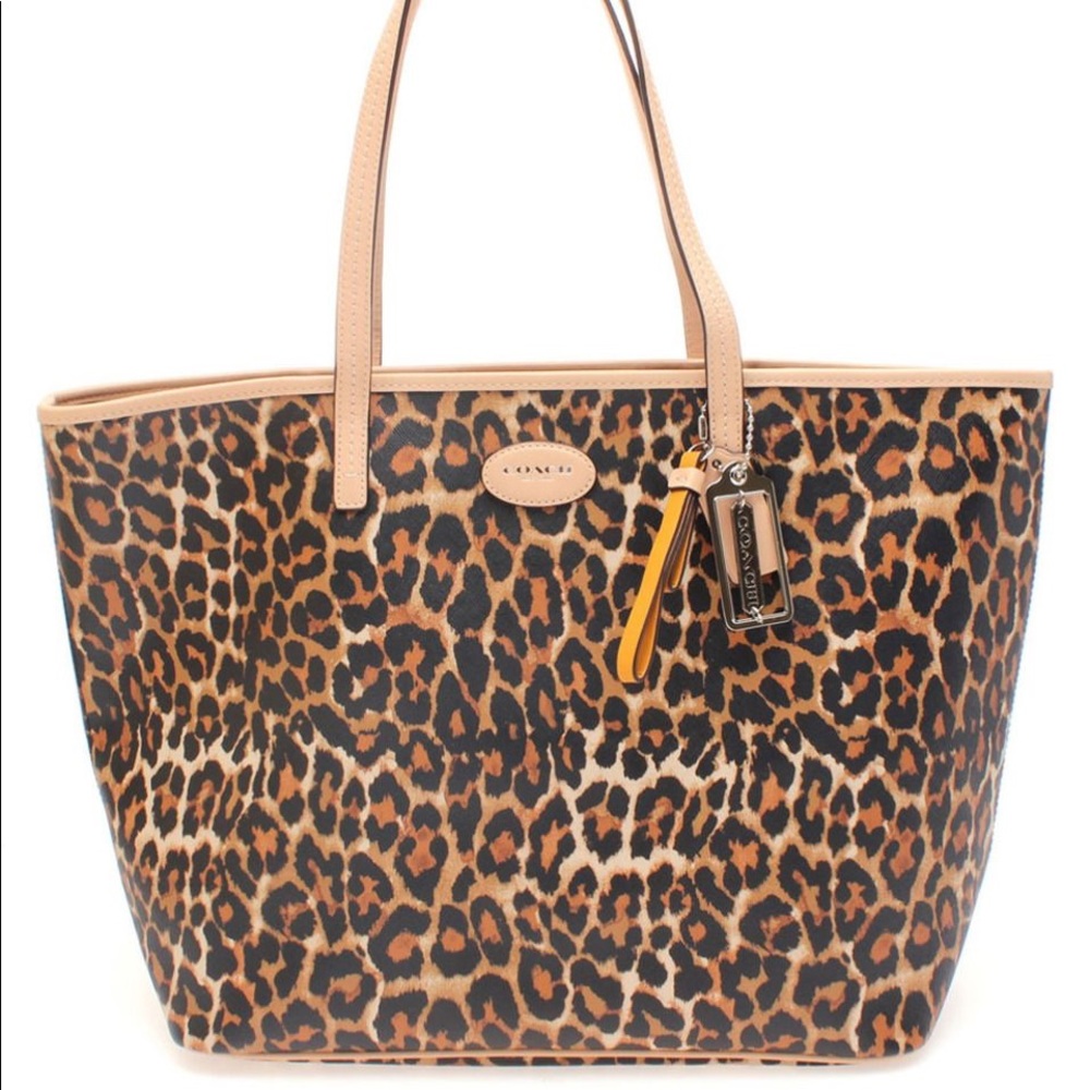 LIKE NEW***Coach Ocelot Cheetah/leopard Print Tote